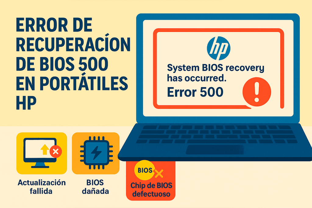Error de recuperación BIOS 500 HP