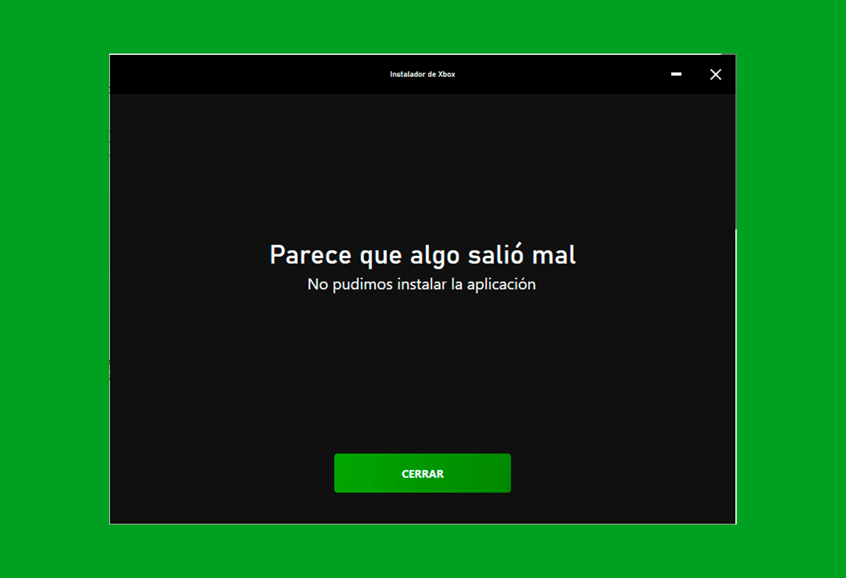 Error en Xbox