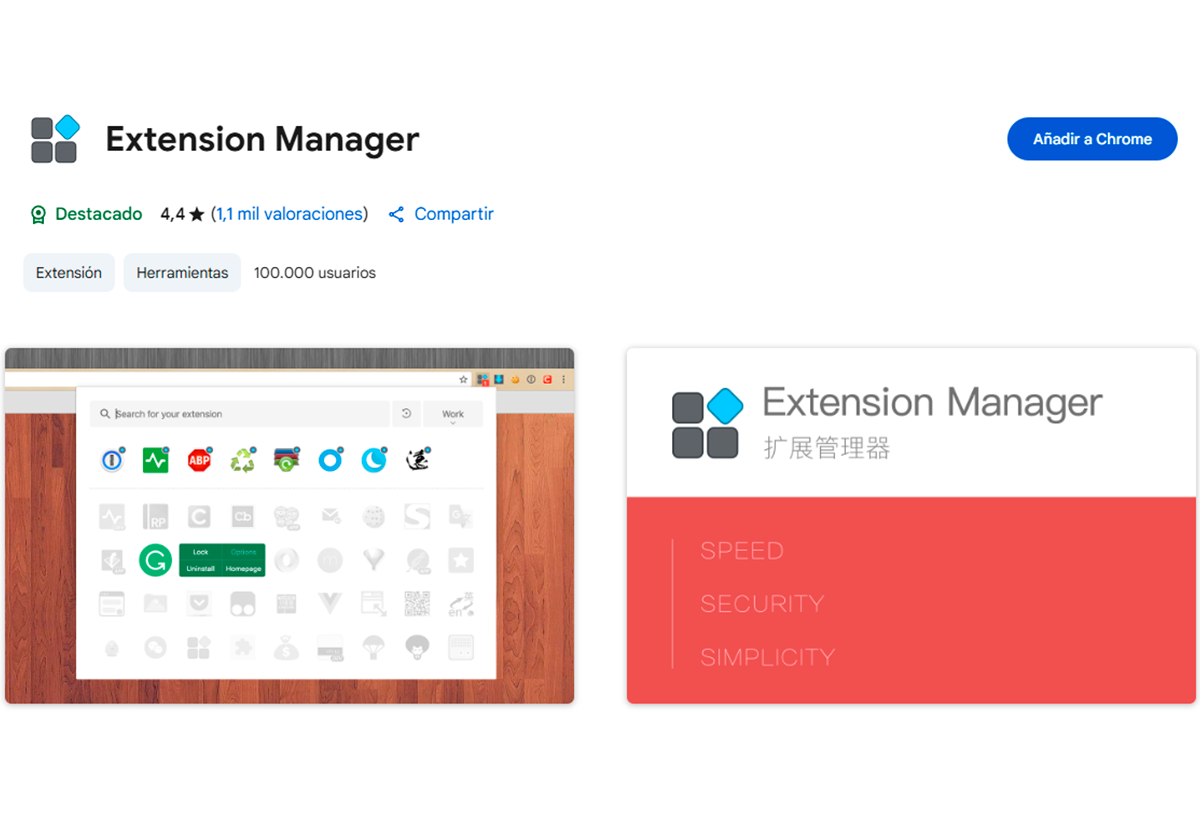 instalar Extension Manager