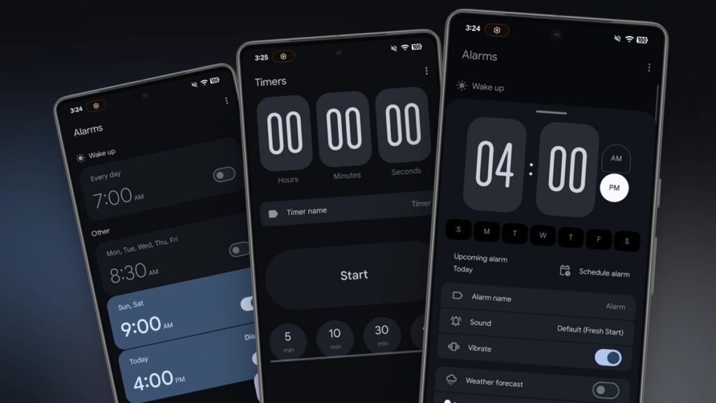 Google Clock Material 3 Expresivo