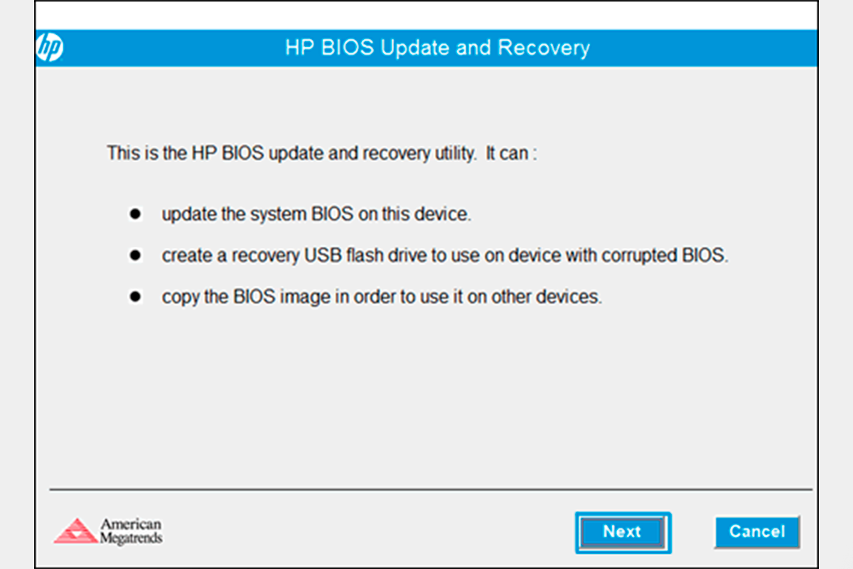 HP Bios Recovery