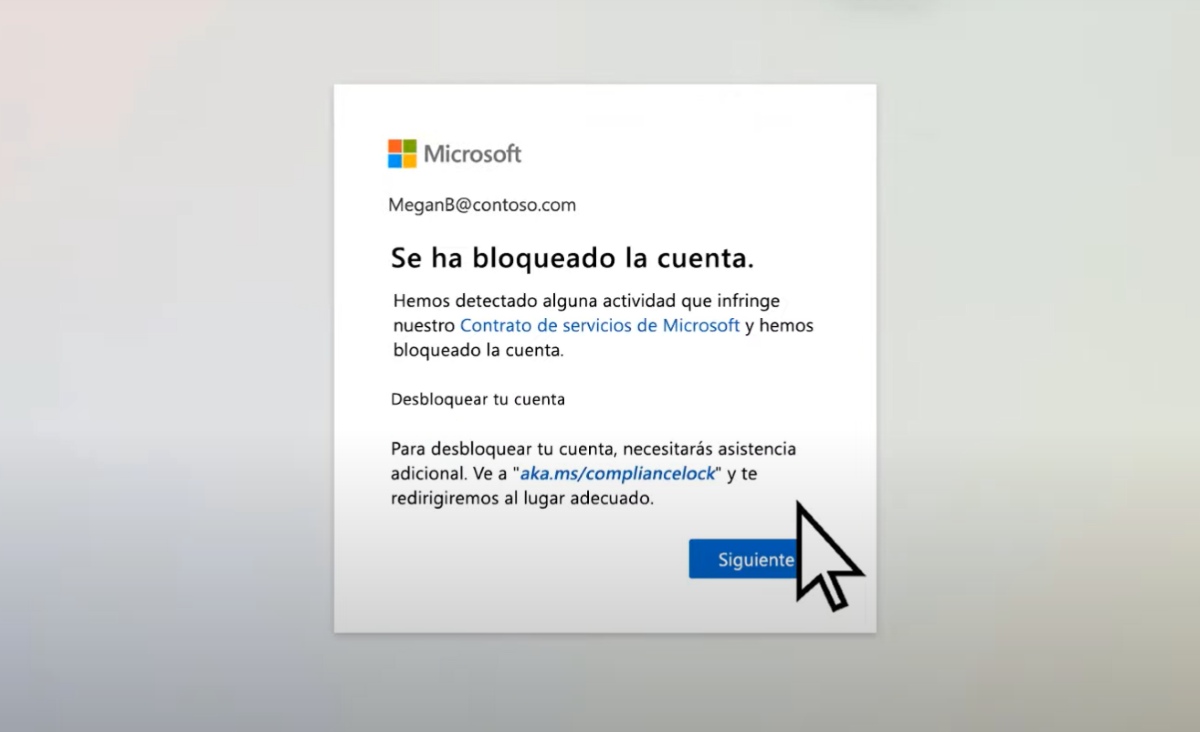 Han bloqueado la cuenta de Microsoft