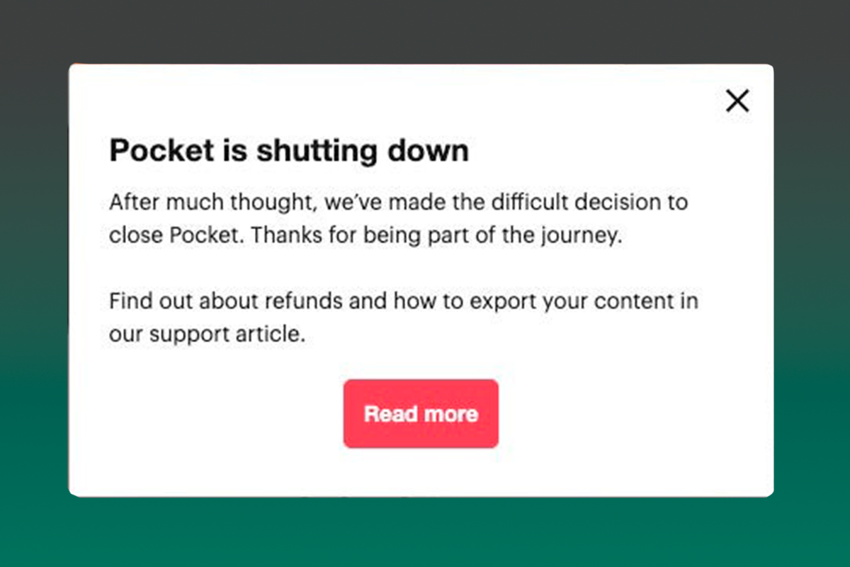 Mozilla Pocket cierra servicio
