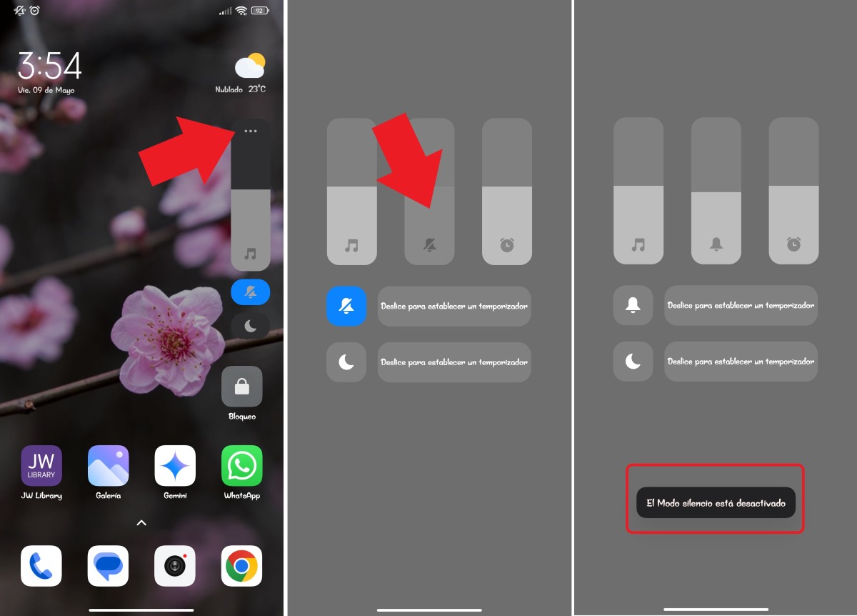 Volumen de las notificaciones que no suenan tras actualizar Android