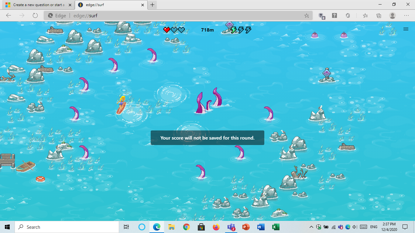 Cómo jugar al juego oculto de surf de Microsoft Edge