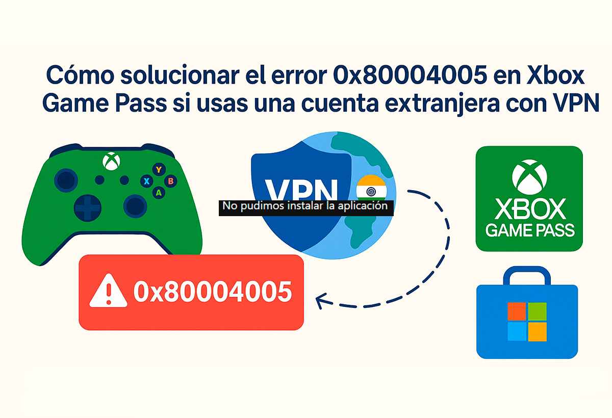 error gamepass cuenta extranjera vpn