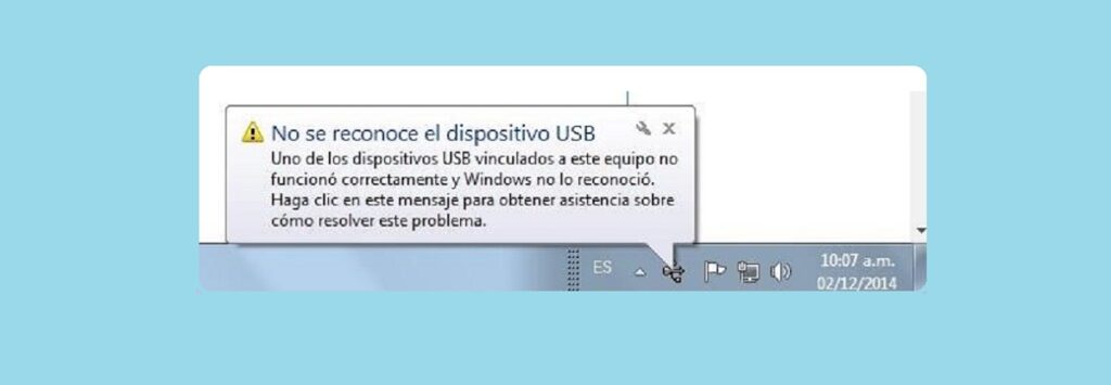 dispositivo no reconocido