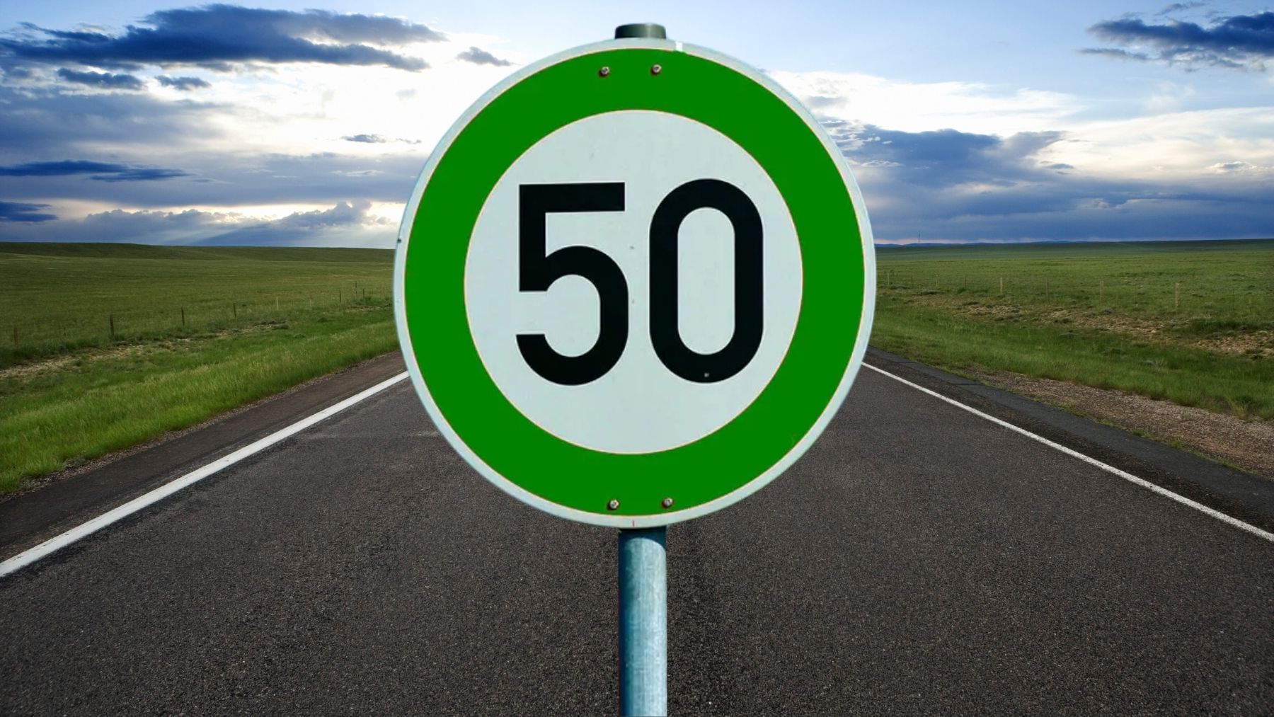 Señal verde recomendación velocidad