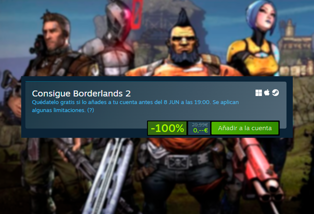 Borderlands 2 gratis en Steam