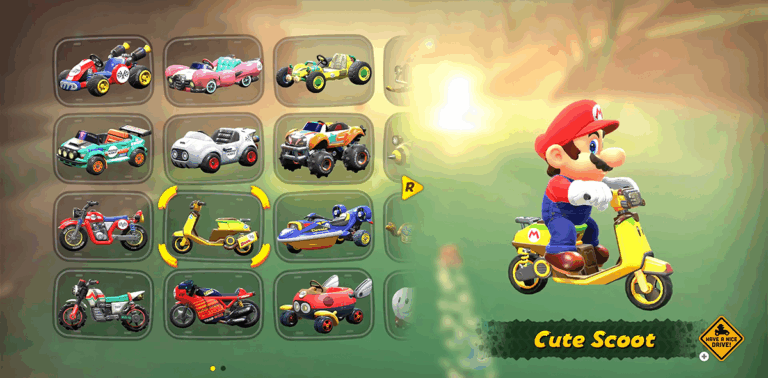 Mario Kart World Vehículos secretos