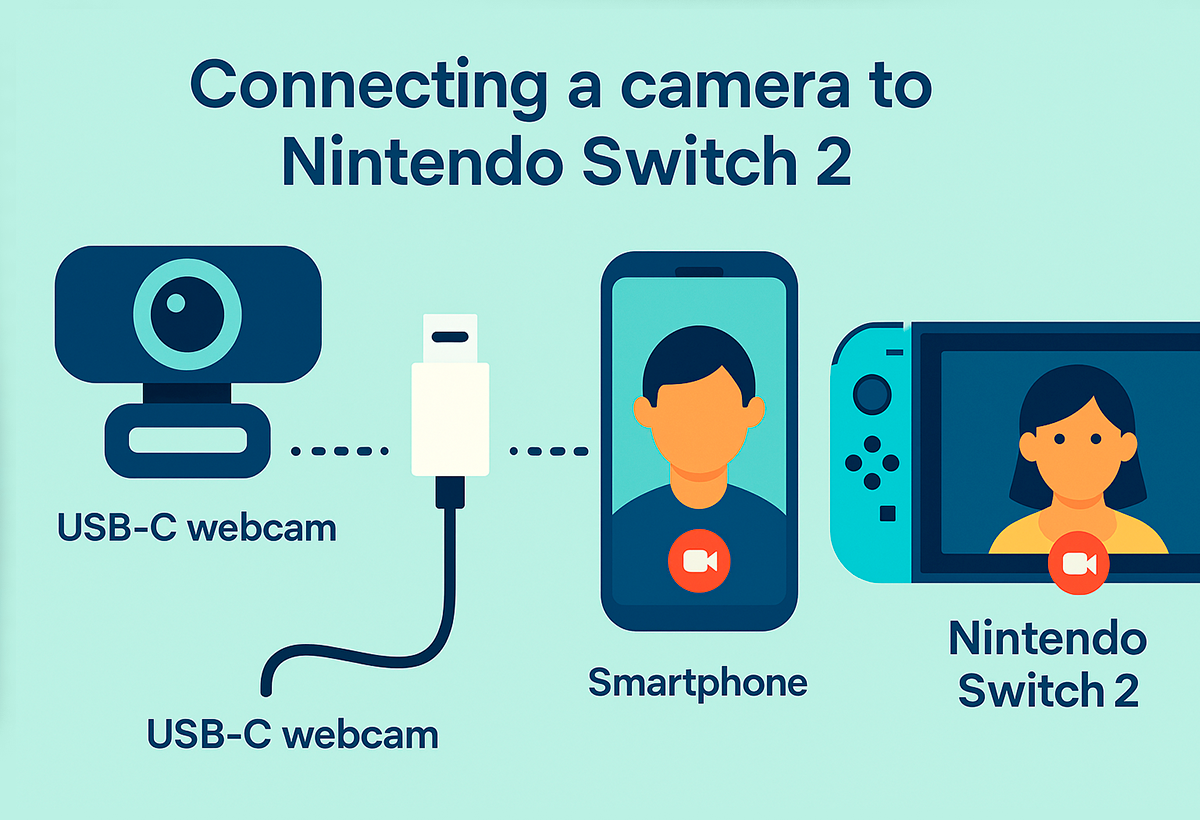 Opciones para conectar una cámara a Nintendo Switch 2