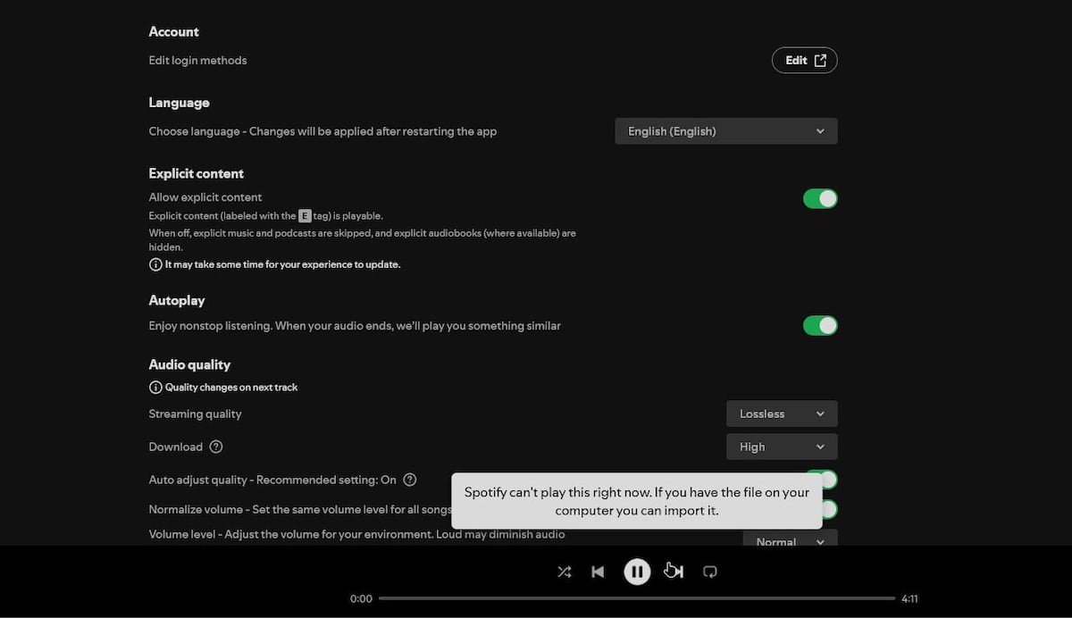 This Is The Spotify Lossless Mode That The App Already Has 
