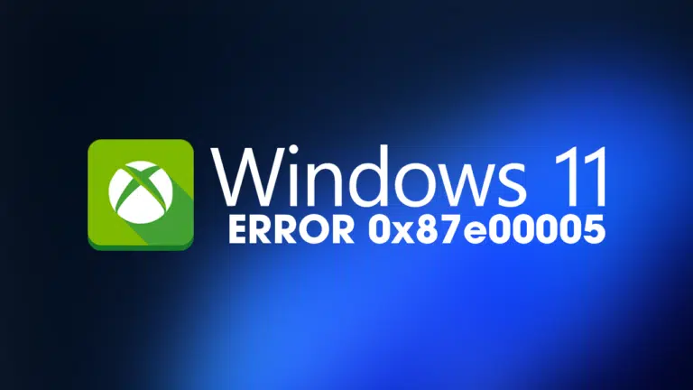 error 0x87e00005