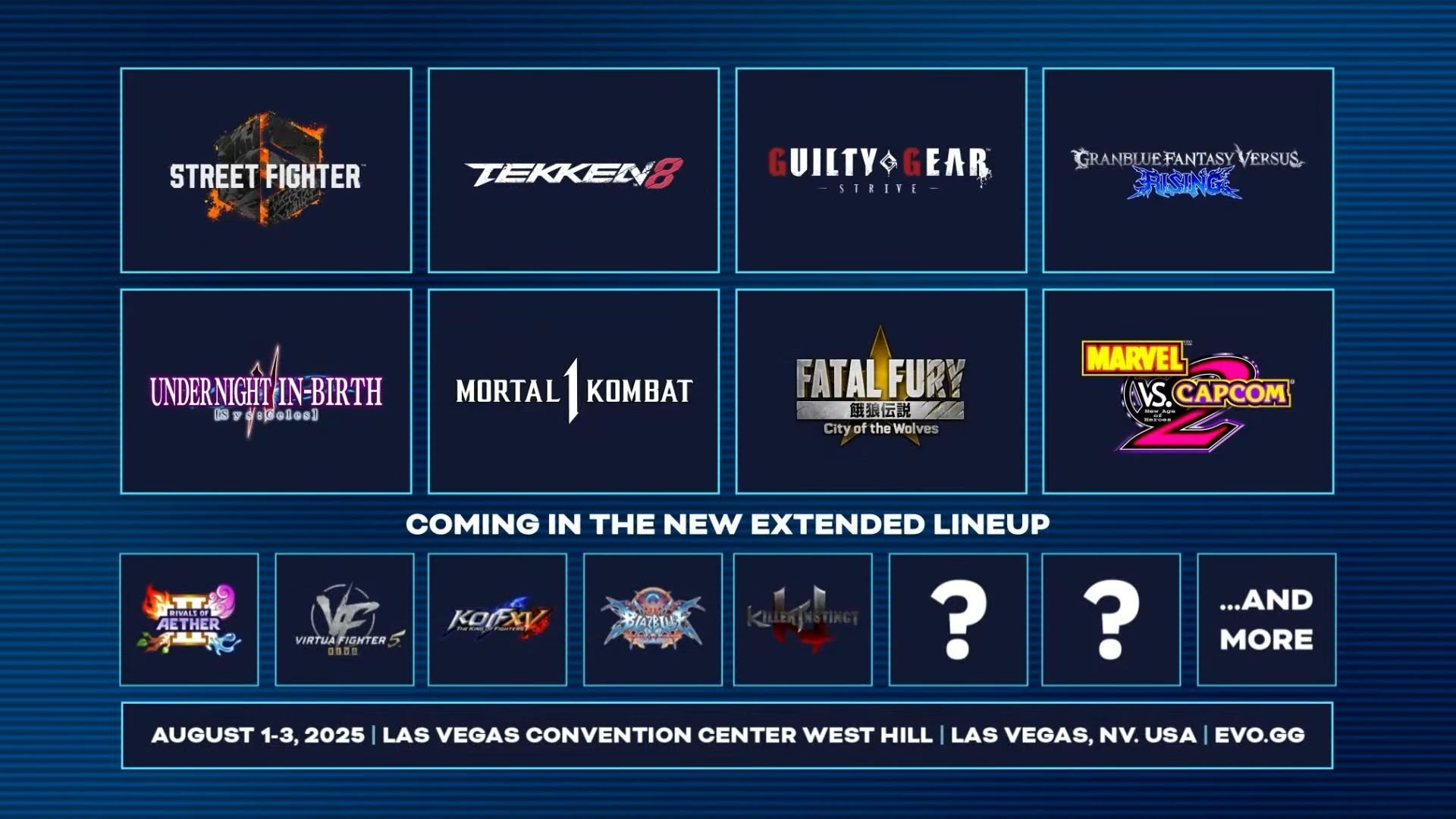 juegos clasificatorios de lucha EVO 2025