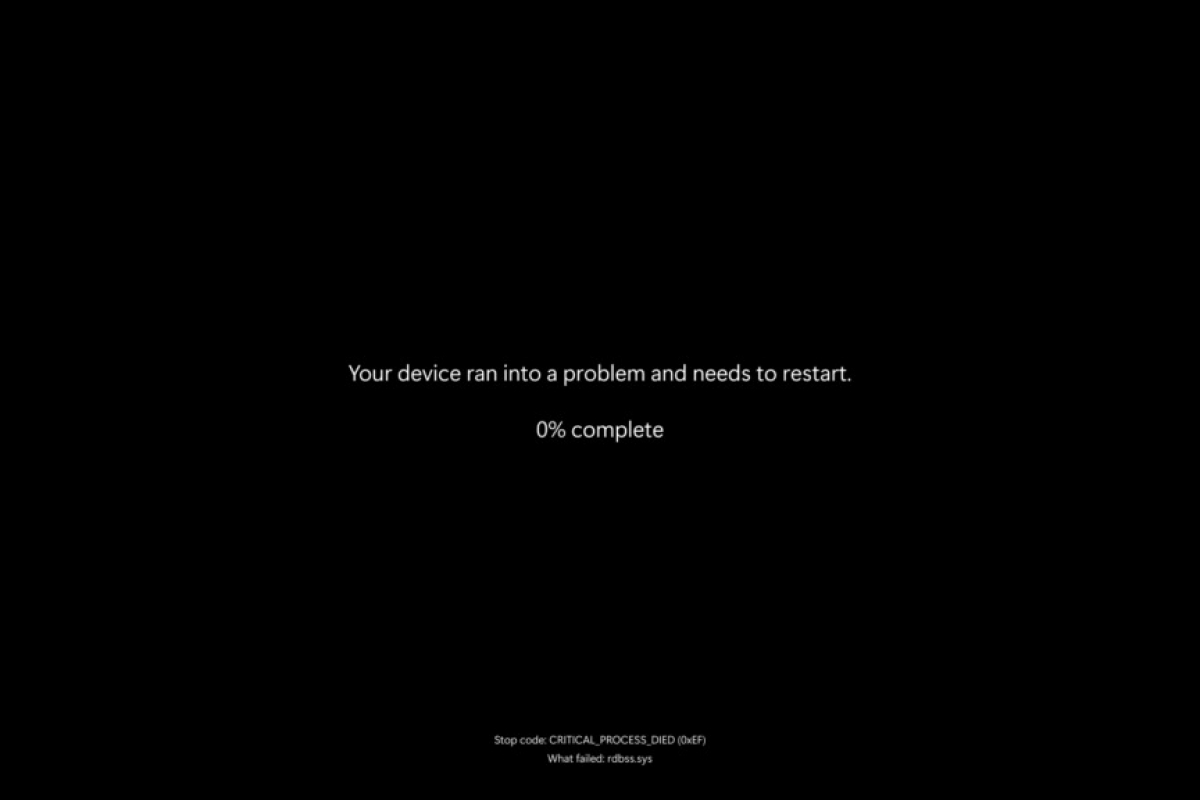 pantalla azul windows negra error