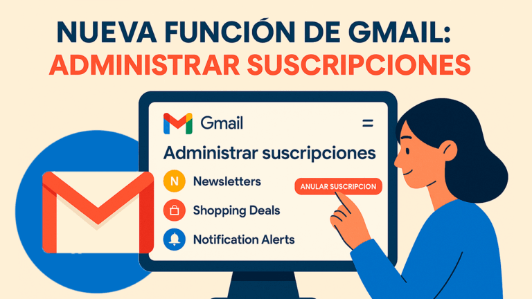 Administrar suscripciones en Gmail