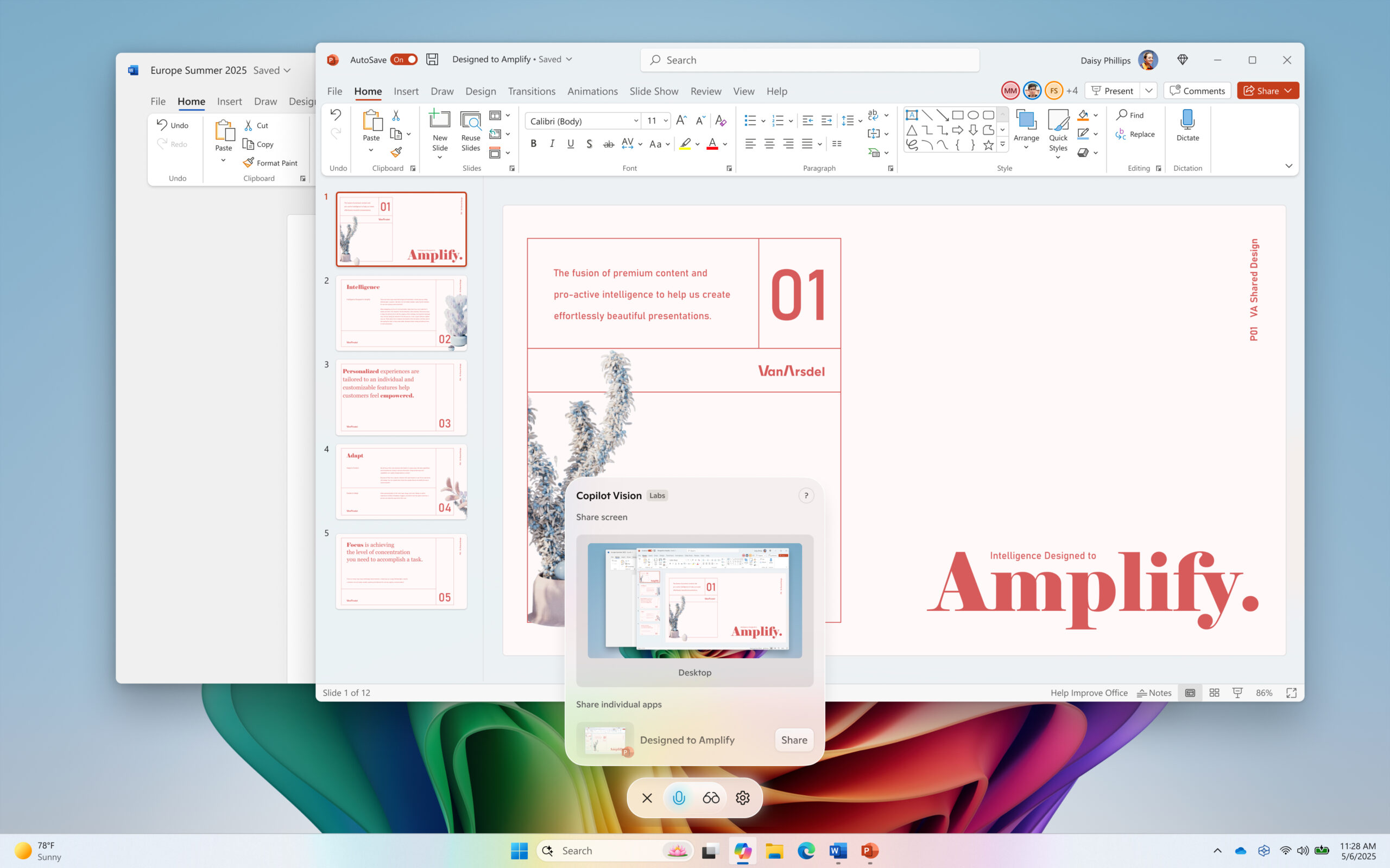 Compartir pantalla con Copilot