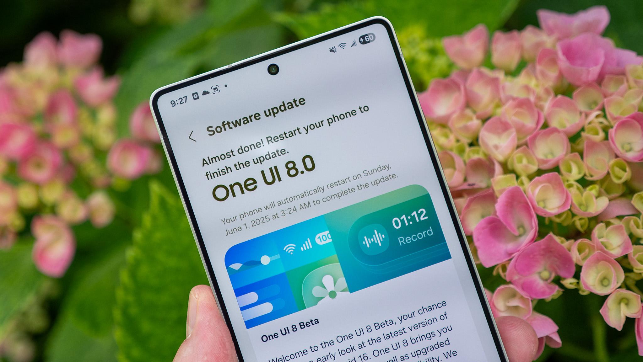 Captura de One UI 8 beta 4 con nuevos relojes