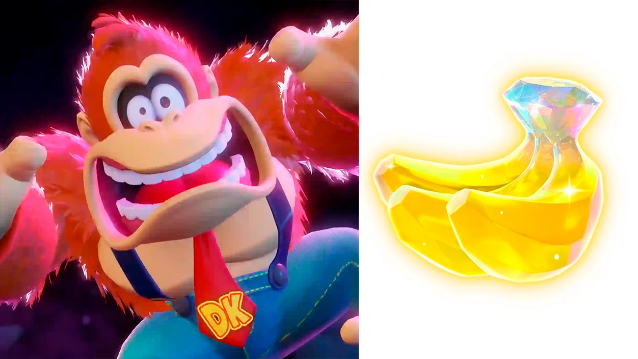 Plátanos dorados en Donkey Kong Bananza