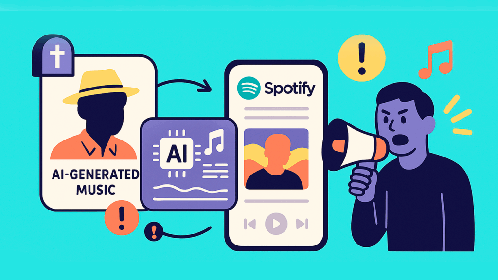 canciones generadas por IA de artistas fallecidos spotify