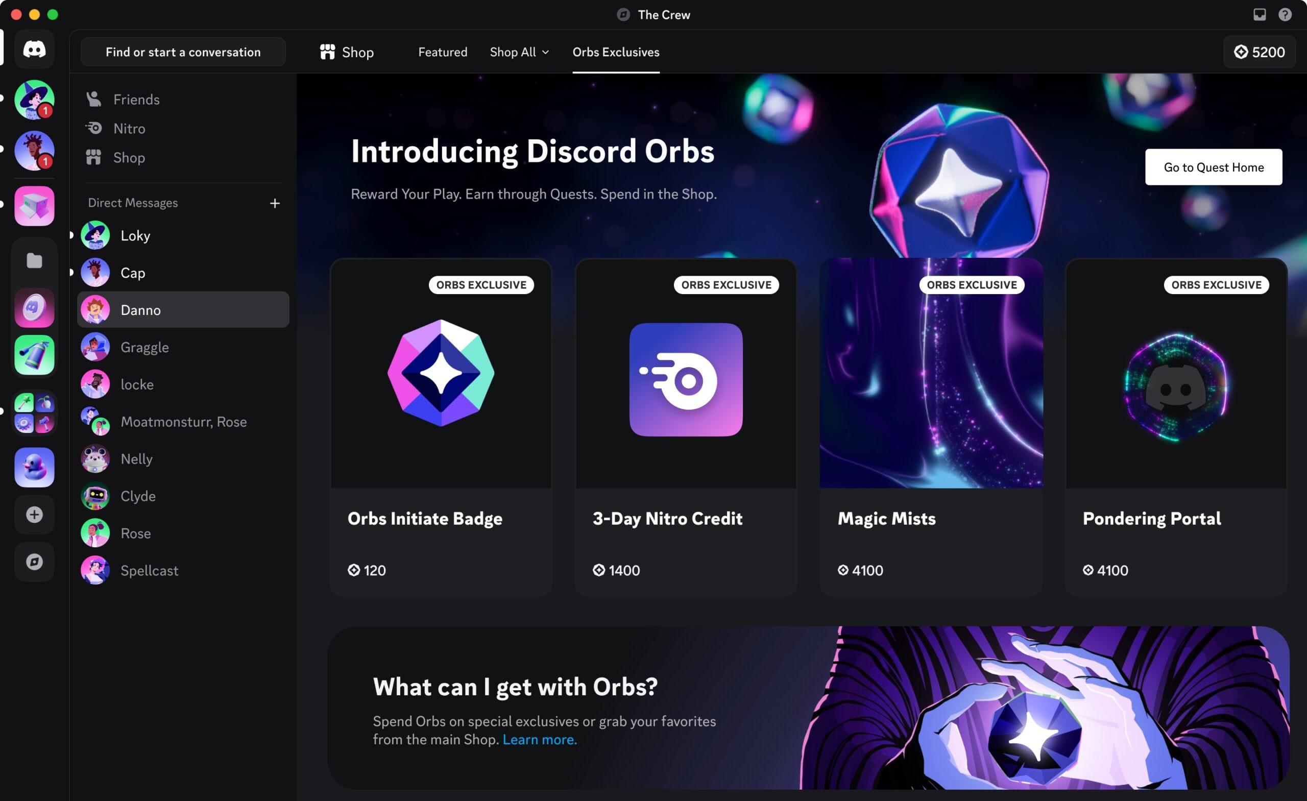 Recompensas Orbs Discord