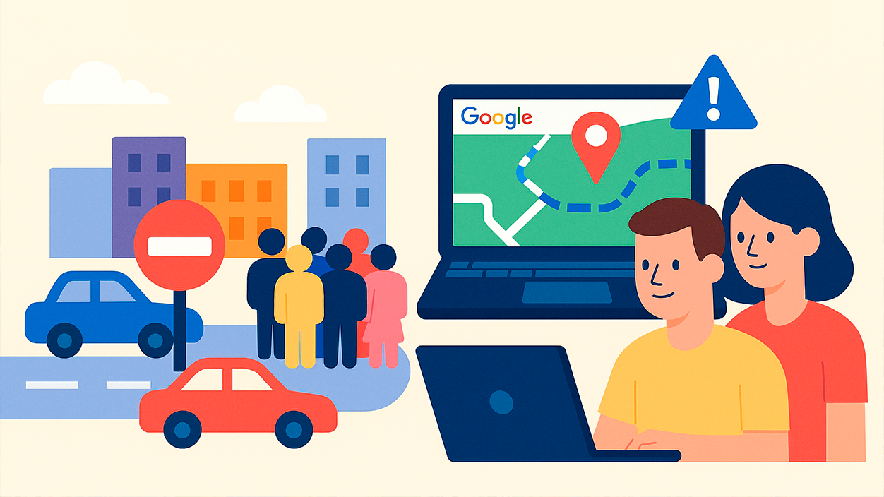 frenar el turismo con Google Maps