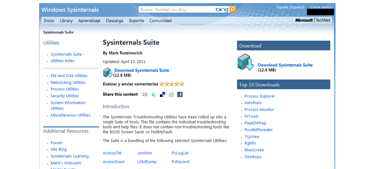 sysinternals suite