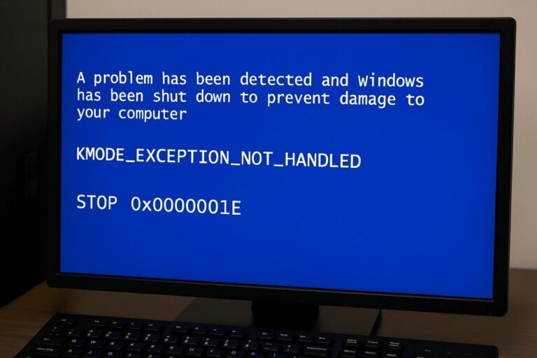KMODE_EXCEPTION_NOT_HANDLED: Causes and Solutions