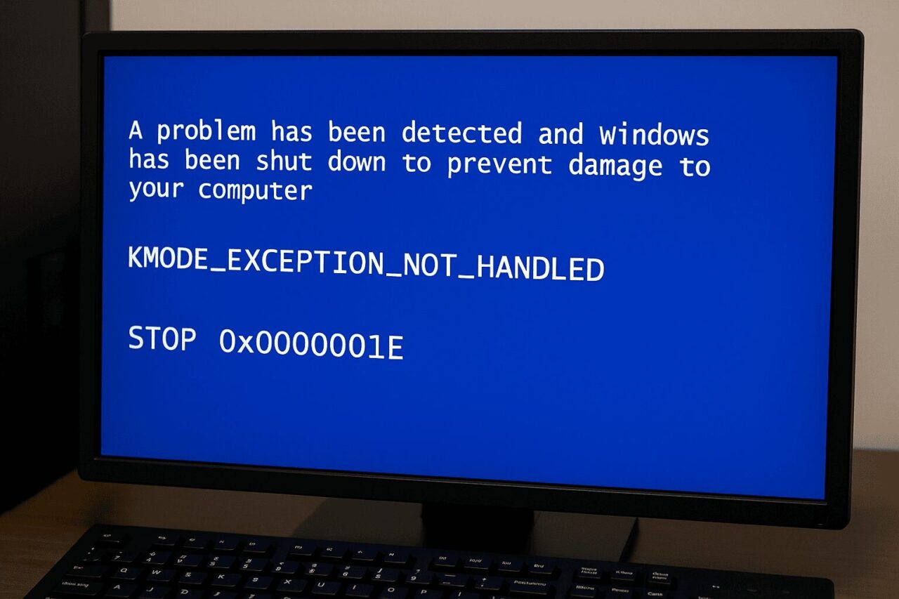 KMODE_EXCEPTION_NOT_HANDLED