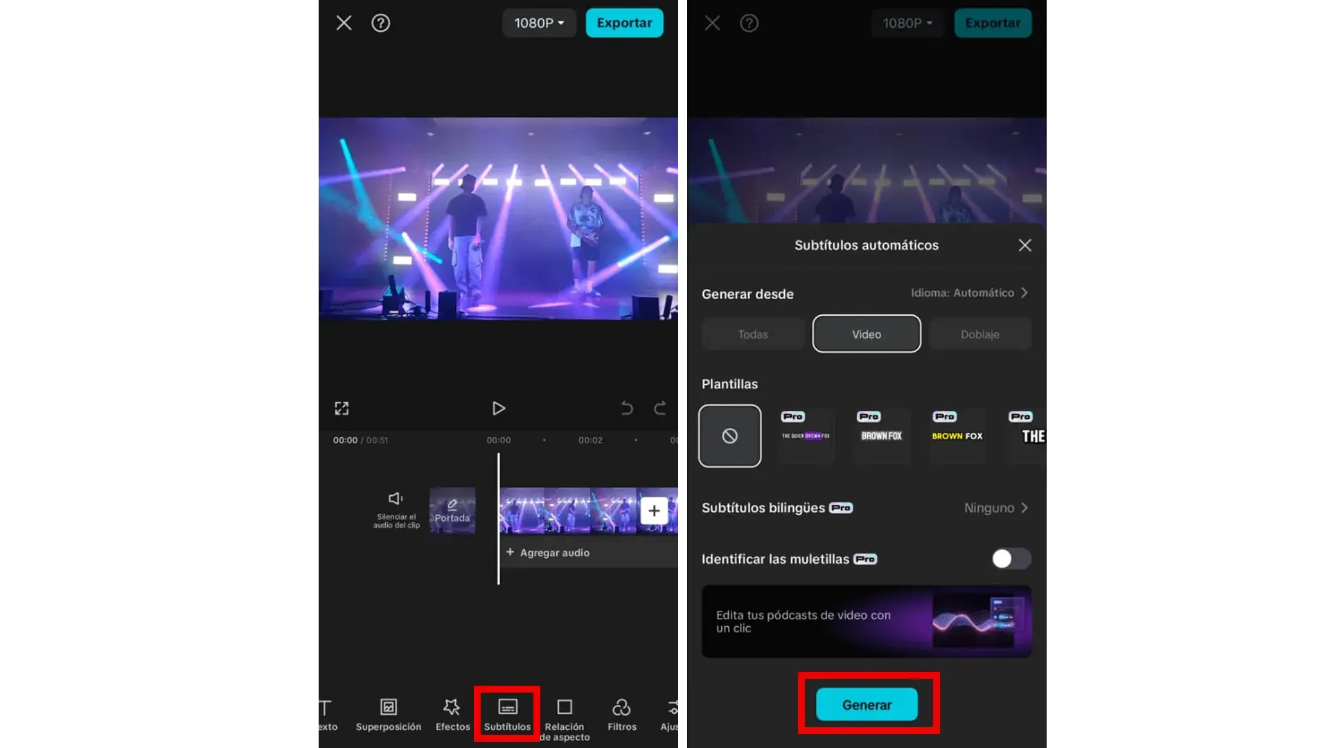 Alternativas a CapCut para subtitulación con IA