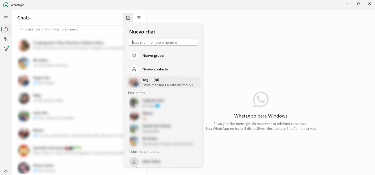 Enviar mensajes a ti mismo en WhatsApp