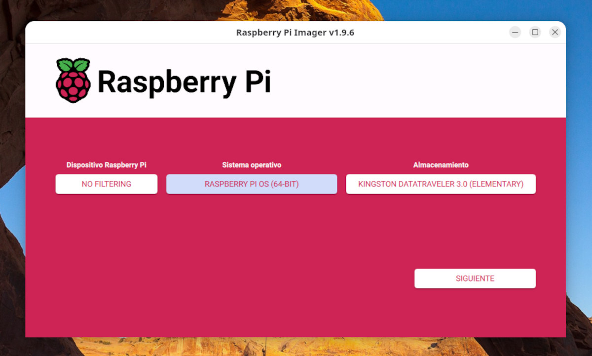 Instalar Raspberry Pi OS desde Raspberry Pi Imager