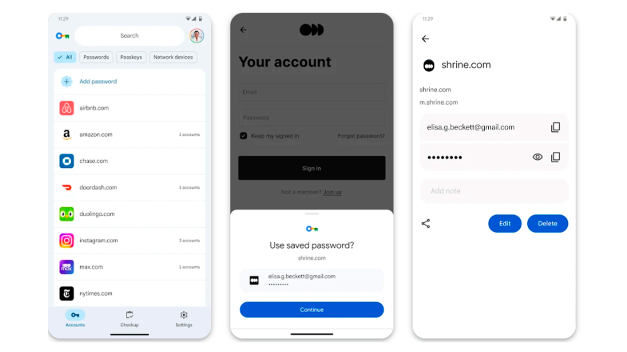 Nueva app de gestor de constraseñas de google