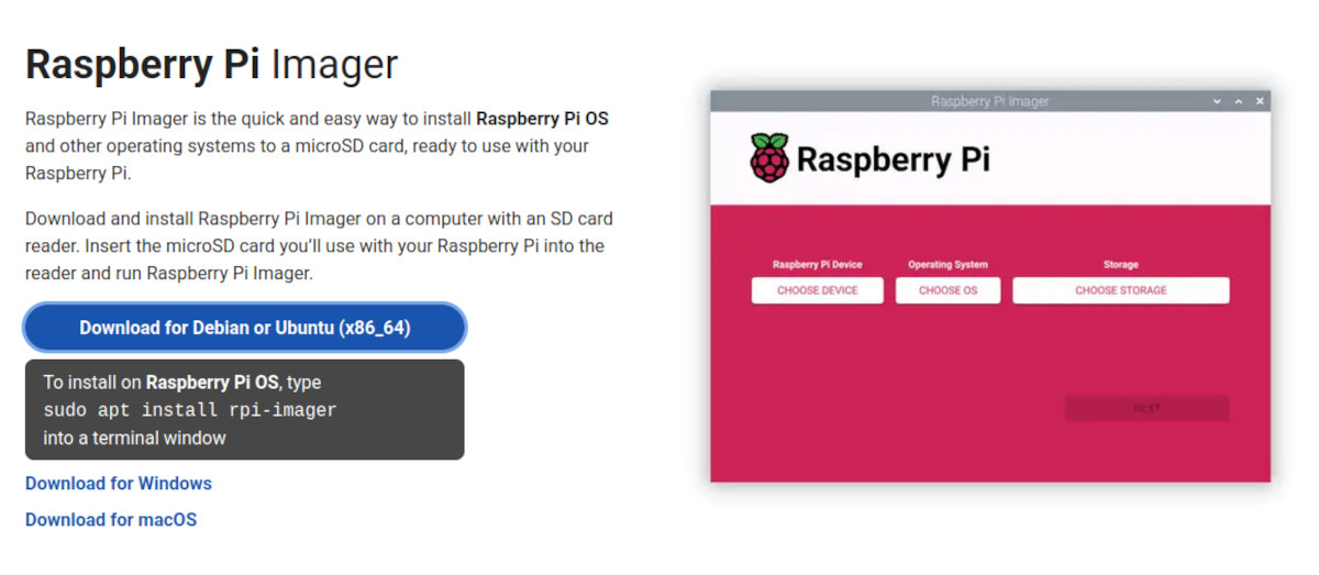 Raspberry oficial web