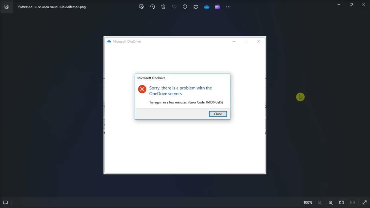 error 0x8004def7 de OneDrive