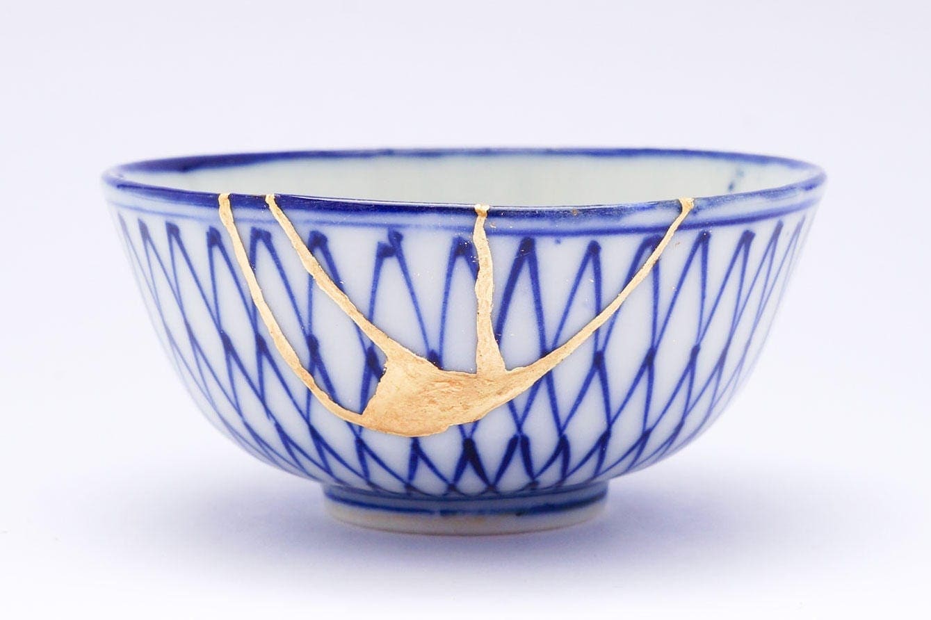muestra de arte kintsugi