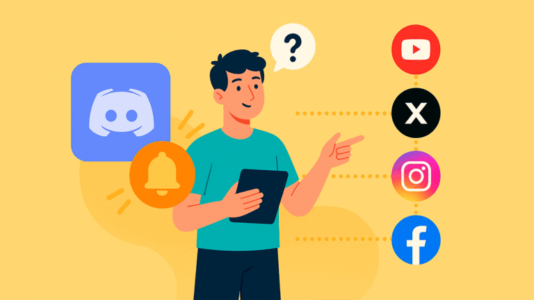 notificaciones automáticas de redes sociales en Discord