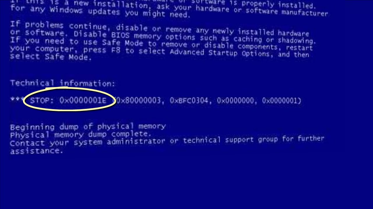 KMODE_EXCEPTION_NOT_HANDLED
