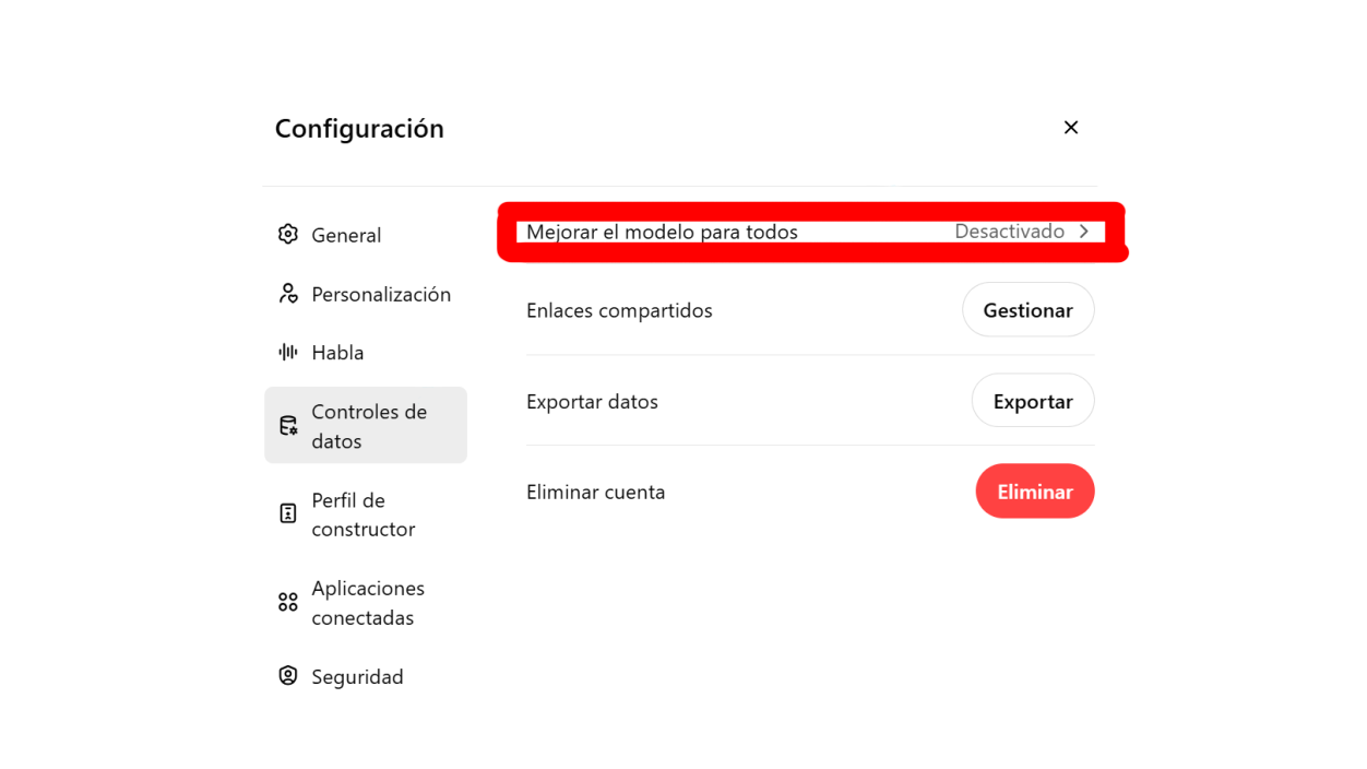 problema de privacidad en chatGPT
