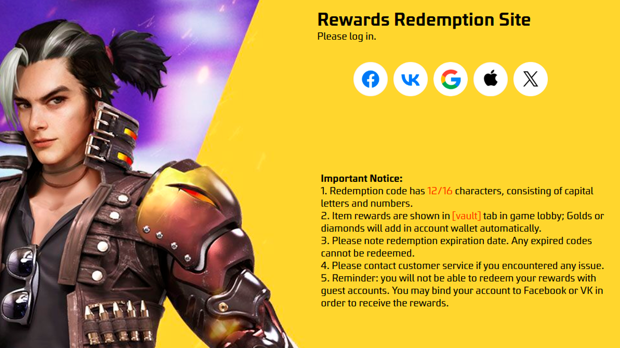 Canjear recompensas en Free Fire MAX
