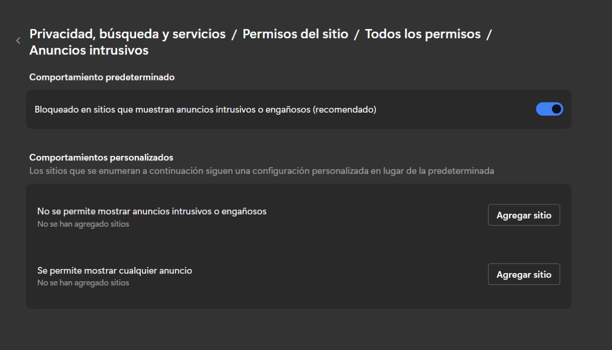 Lo que no se bloquea con las ventanas emergentes