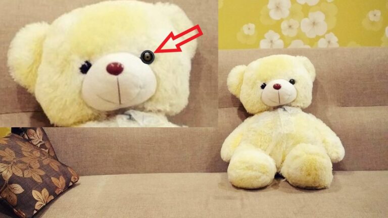 Oso de peluche con cámara oculta