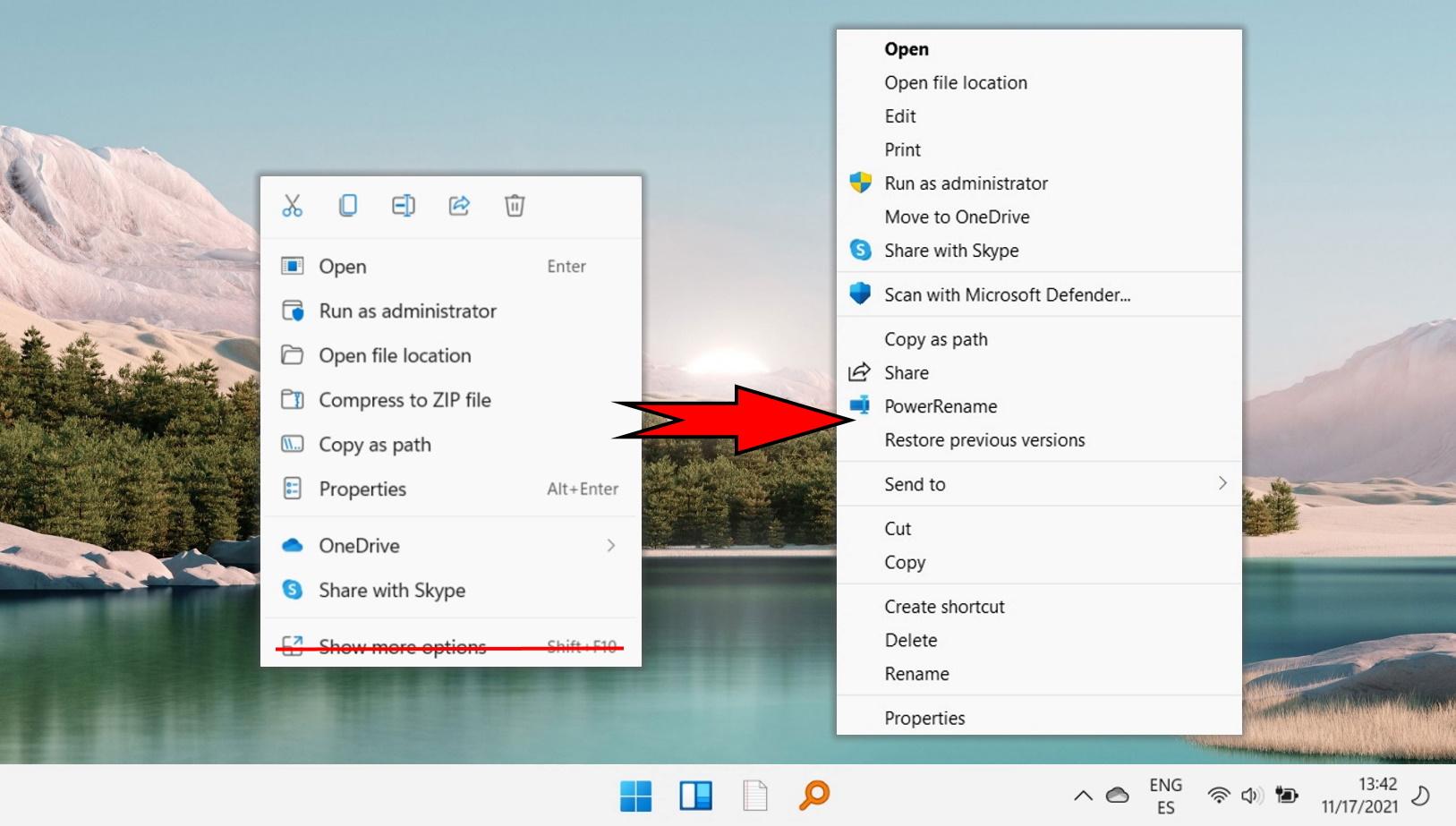 Instalación modificada de Windows 11