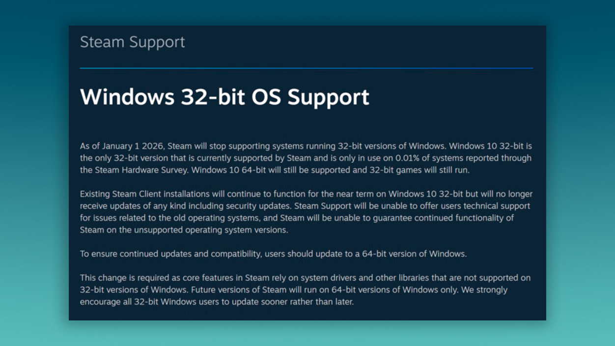 Steam Windows 10 32-bit