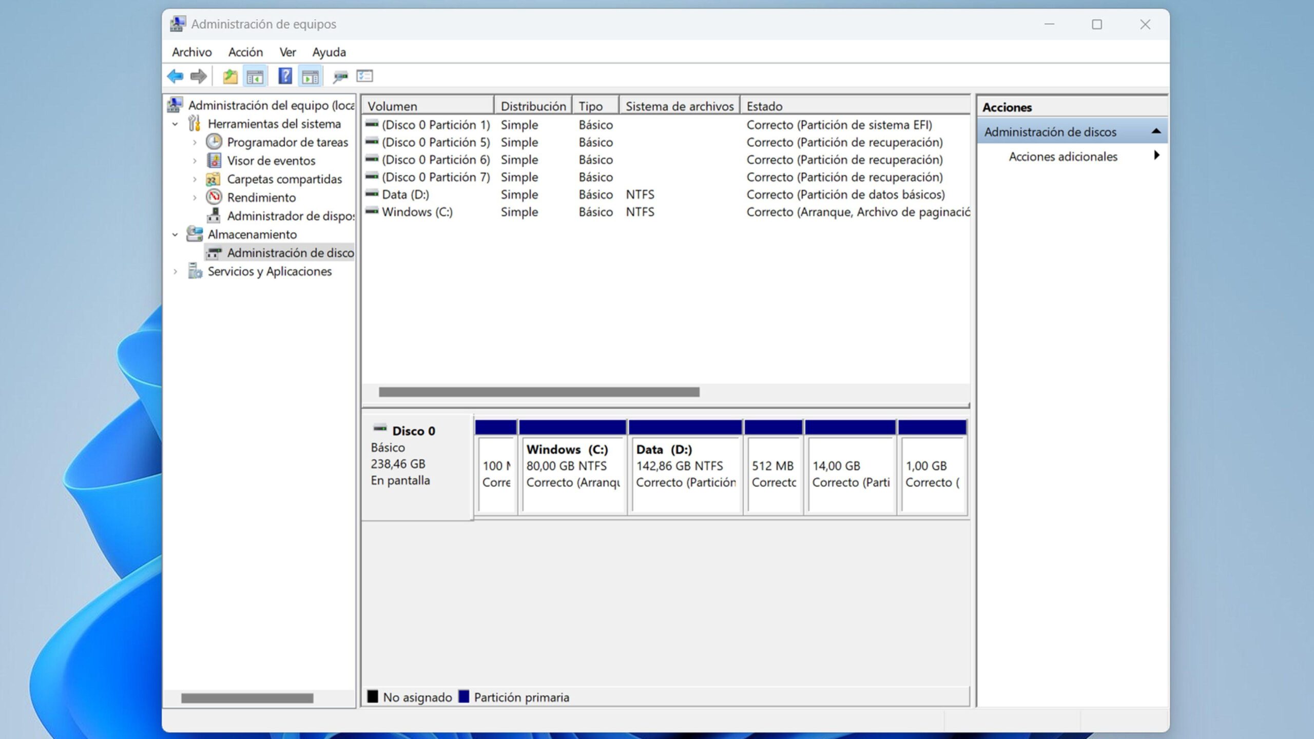 Diagnóstico de disco en Windows 11