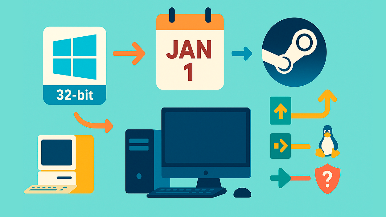 fin de soporte de Steam en Windows 10 de 32-bit