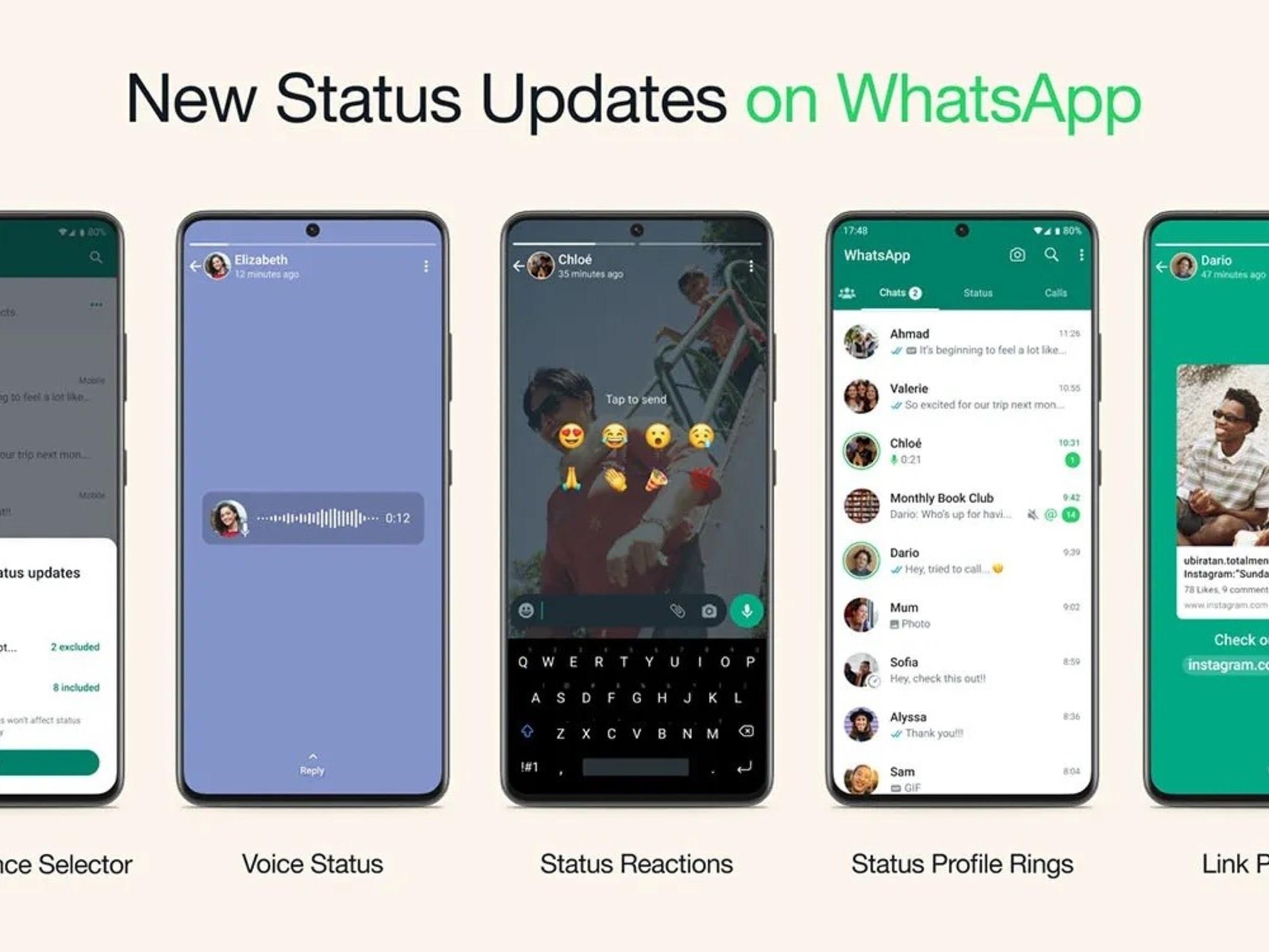Amigos cercanos en Estados de WhatsApp