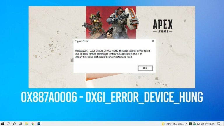 DXGI_ERROR_DEVICE_HUNG / 0x887A0005:
