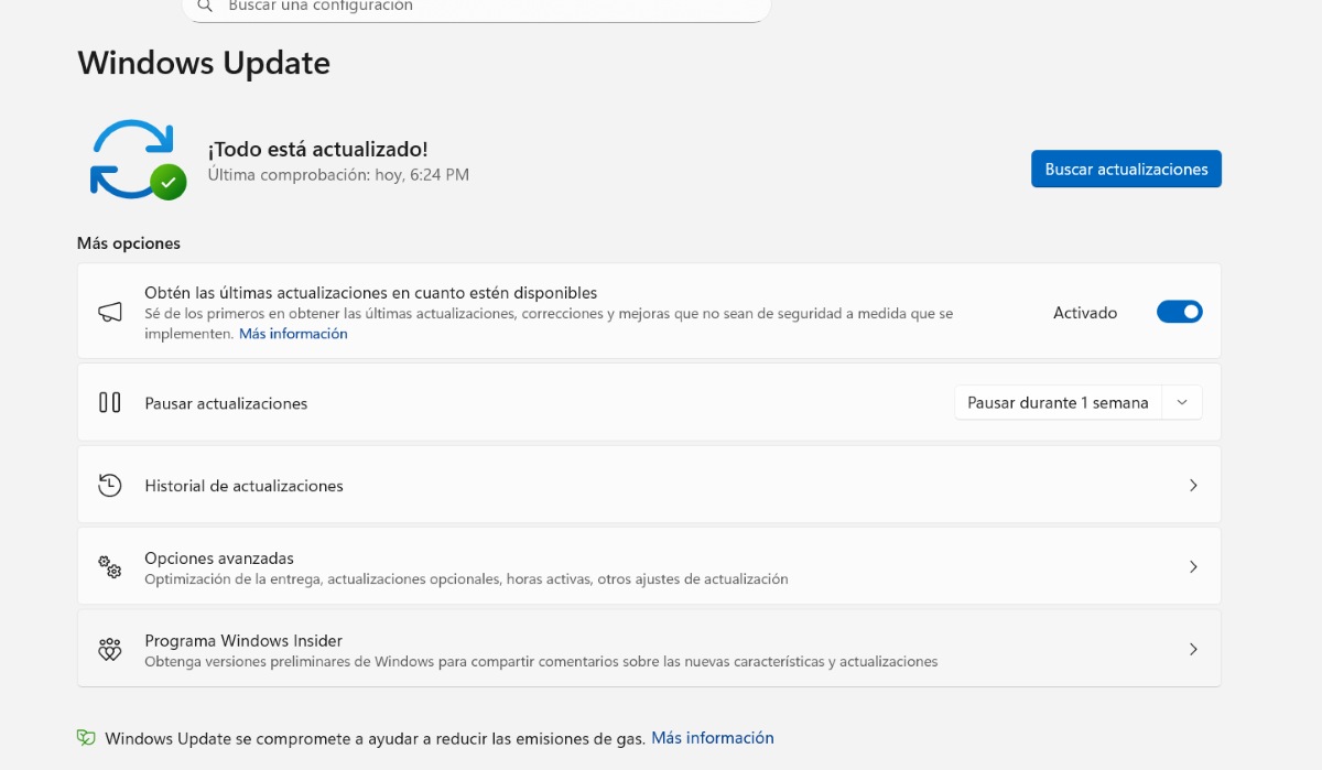 Actualizar controlador desde Windows Update