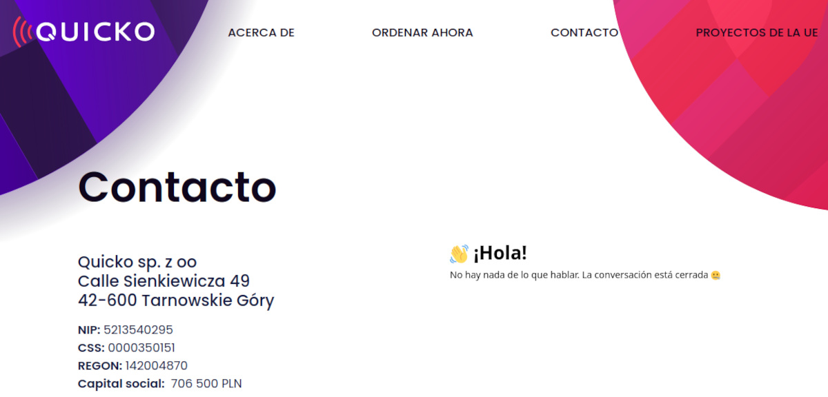 Contacto Quicko Wallet